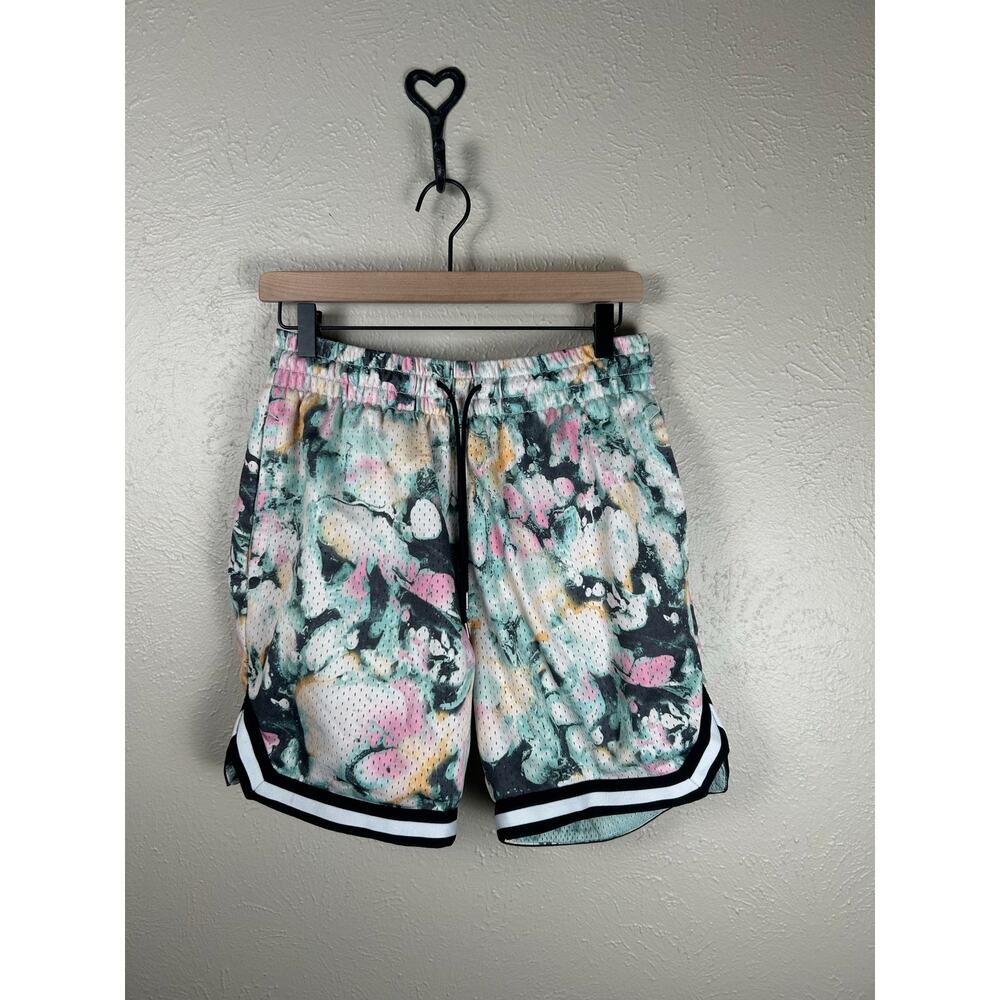 LCKR Shorts Mens Size Medium Colorful Athletic Mesh Workout Lined Gym Athleisure